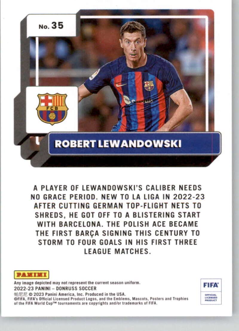 Amazon.com: 2022-23 Donruss FIFA Purple #35 Robert Lewandowski SER
